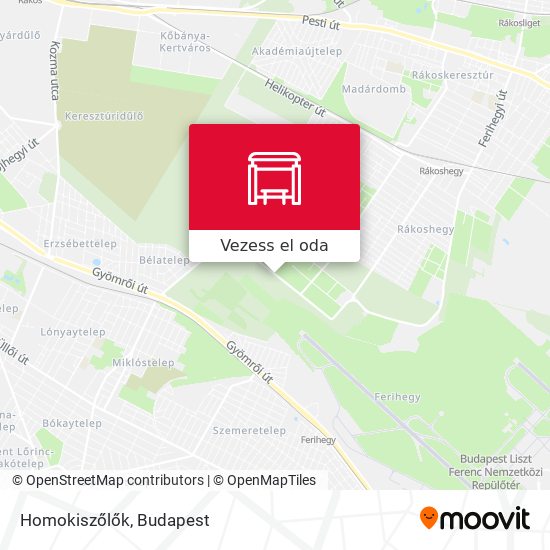 Homokiszőlők térkép