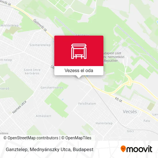 Ganztelep, Mednyánszky Utca térkép