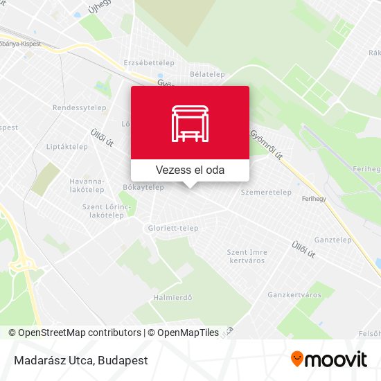 Madarász Utca térkép