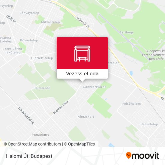 Halomi Út térkép