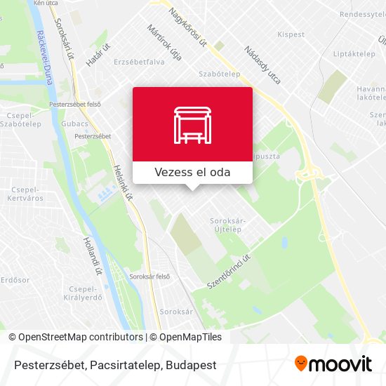 Pesterzsébet, Pacsirtatelep térkép