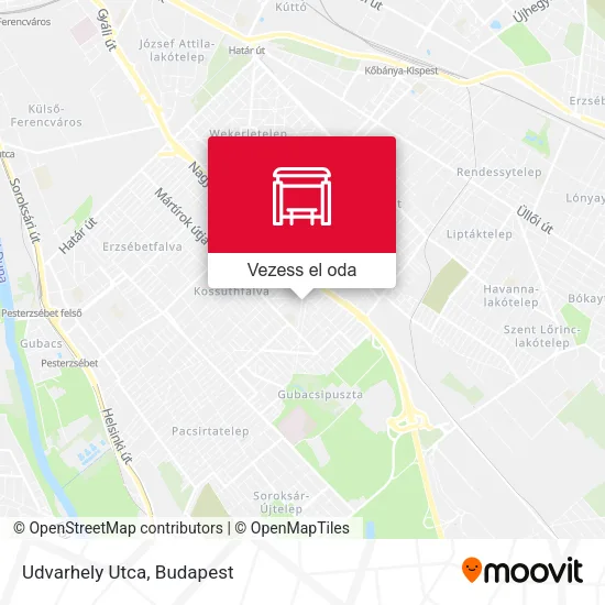 Udvarhely Utca térkép