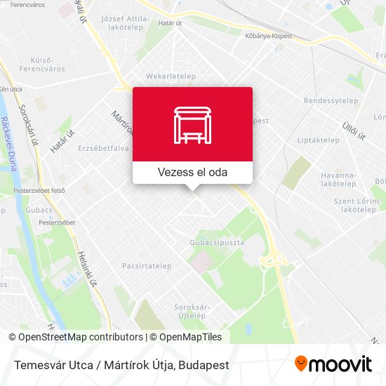Temesvár Utca / Mártírok Útja térkép