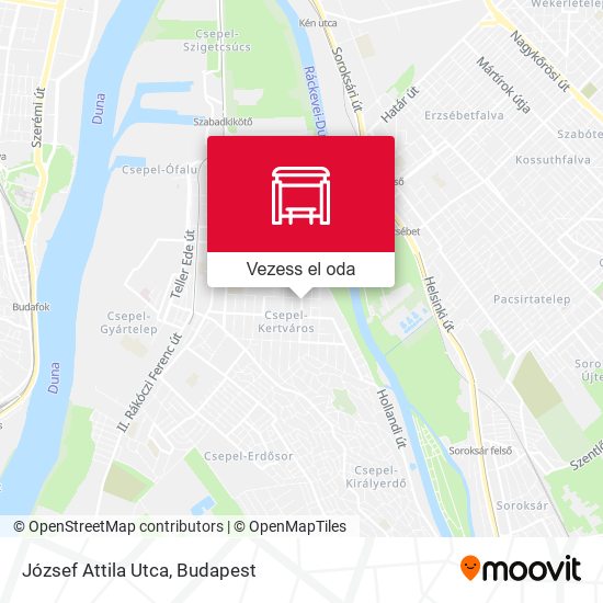 József Attila Utca térkép