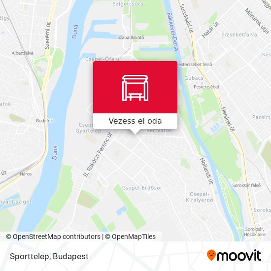 Sporttelep térkép