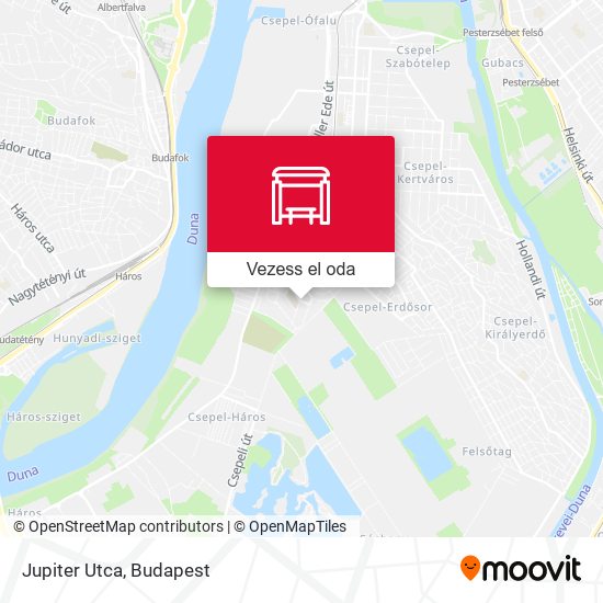 Jupiter Utca térkép