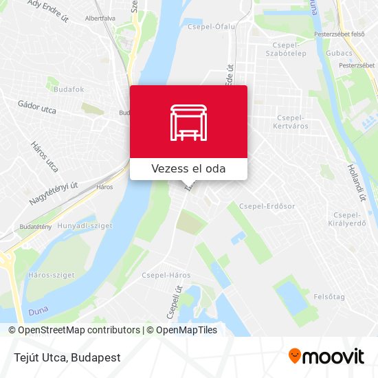 Tejút Utca térkép