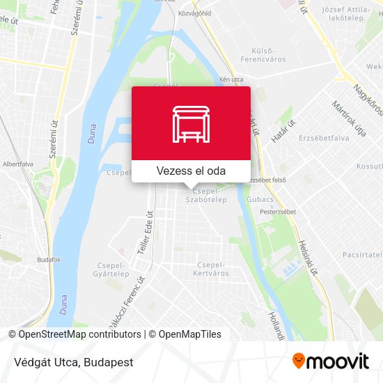 Védgát Utca térkép