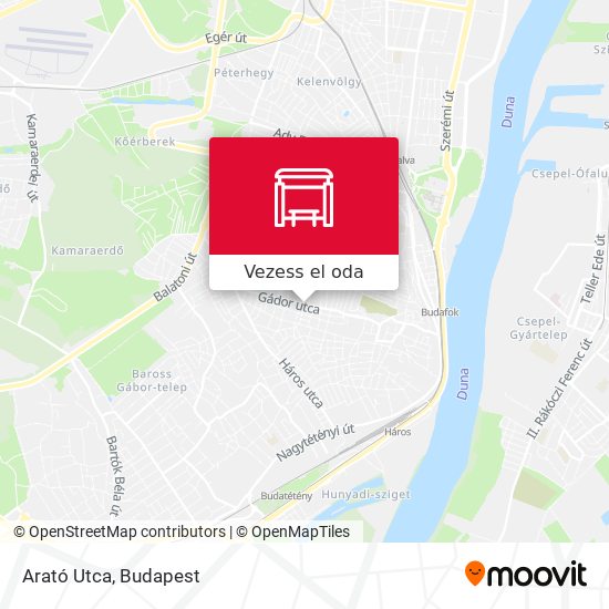 Arató Utca térkép