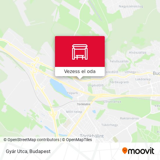 Gyár Utca térkép