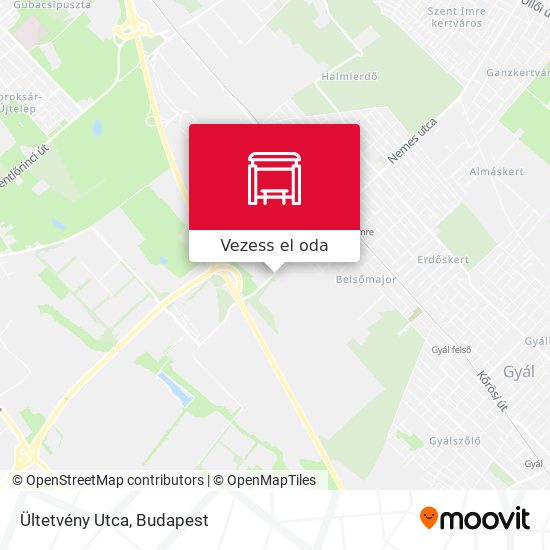 Ültetvény Utca térkép