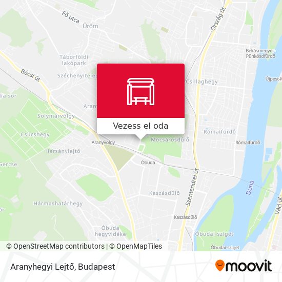 Aranyhegyi Lejtő térkép