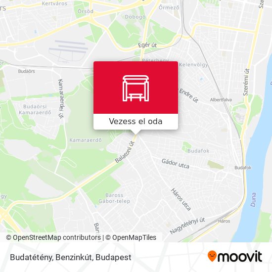 Budatétény, Benzinkút térkép