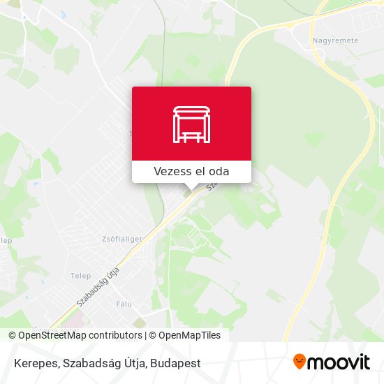 Kerepes, Szabadság Útja térkép