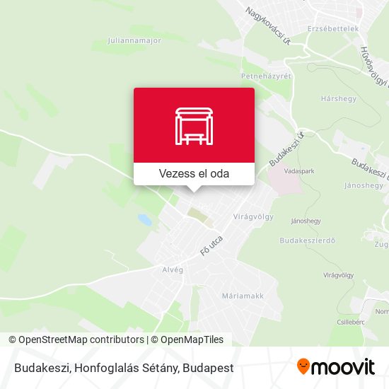 Budakeszi, Honfoglalás Sétány térkép