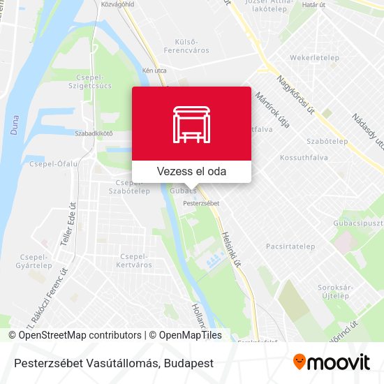 Pesterzsébet Vasútállomás térkép