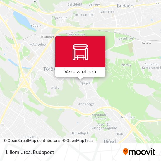 Liliom Utca térkép