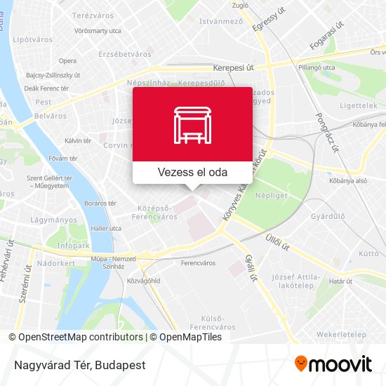 Nagyvárad Tér térkép