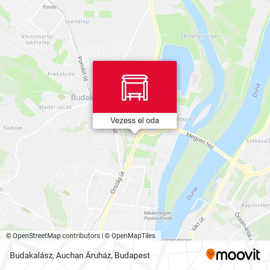 Budakalász, Auchan Áruház térkép