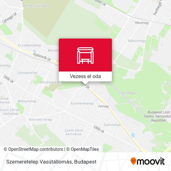 Szemeretelep Vasútállomás térkép