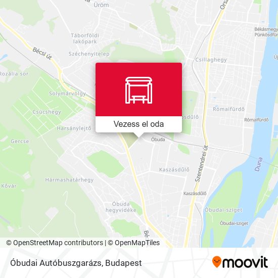 Óbudai Autóbuszgarázs térkép