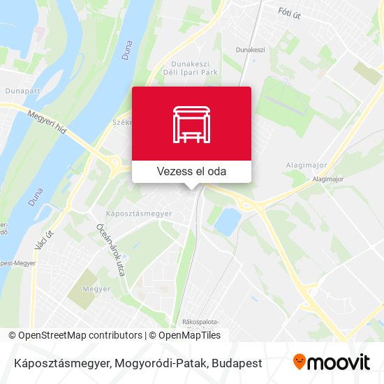 Káposztásmegyer, Mogyoródi-Patak térkép