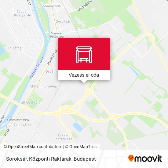 Soroksár, Központi Raktárak térkép