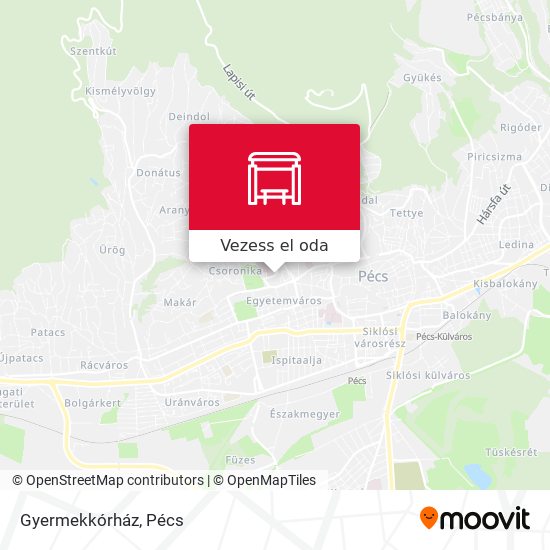 Gyermekkórház térkép