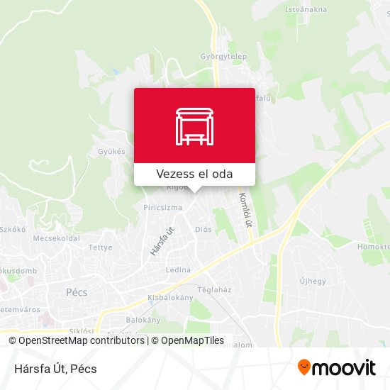 Hársfa Út térkép