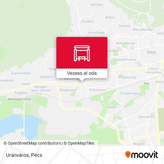Uránváros térkép