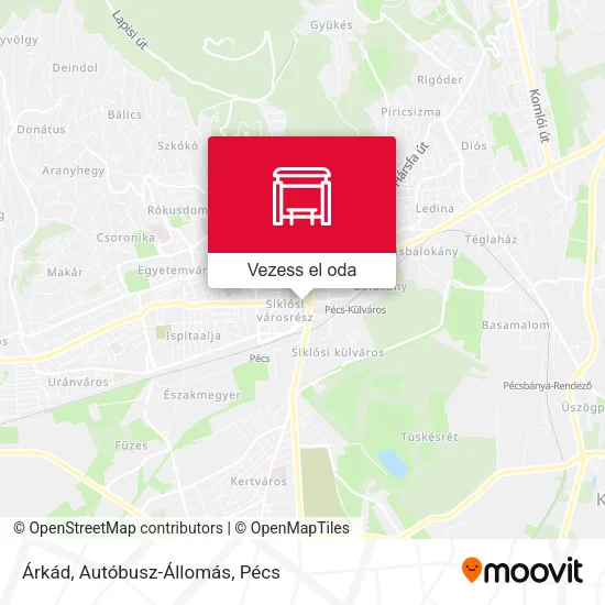 Árkád, Autóbusz-Állomás térkép