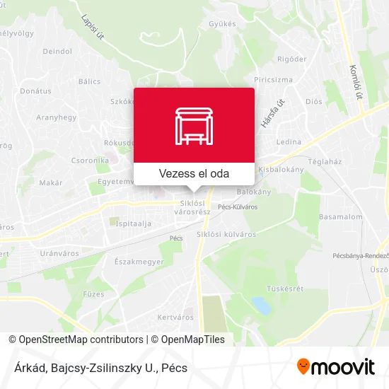 Árkád, Bajcsy-Zsilinszky U. térkép