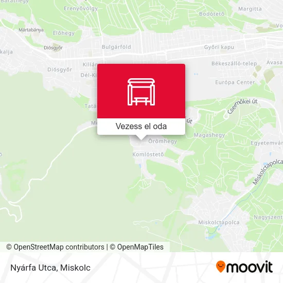 Nyárfa Utca térkép