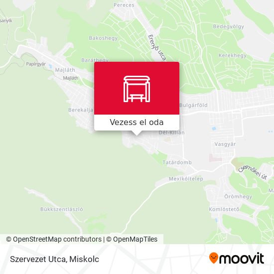 Szervezet Utca térkép