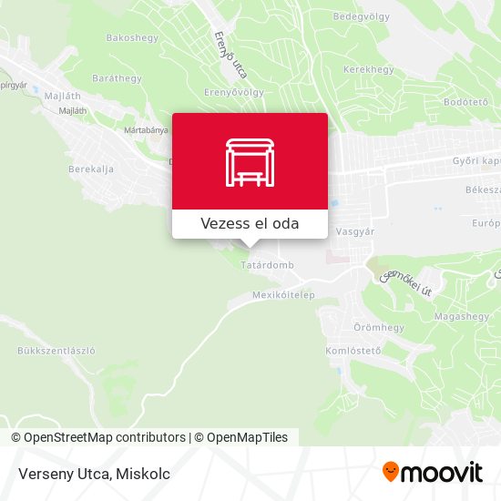 Verseny Utca térkép