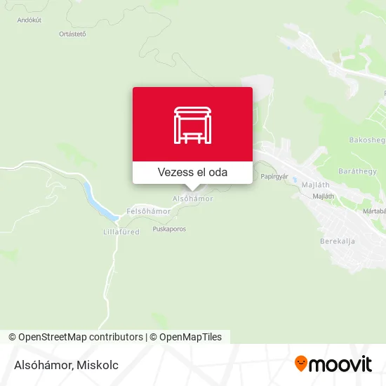 Alsóhámor térkép