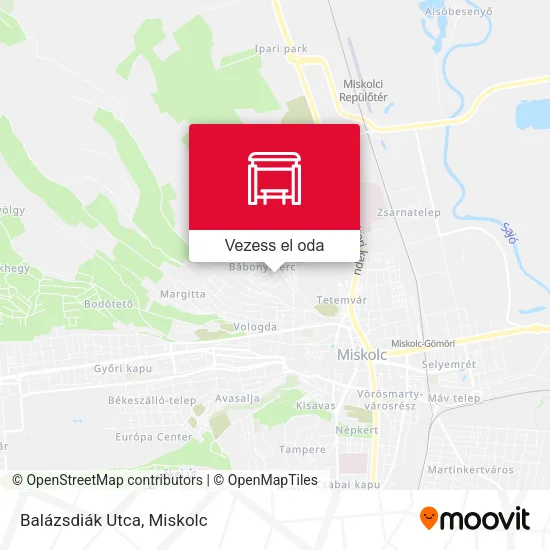 Balázsdiák Utca térkép