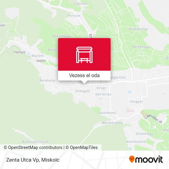 Zenta Utca Vp térkép