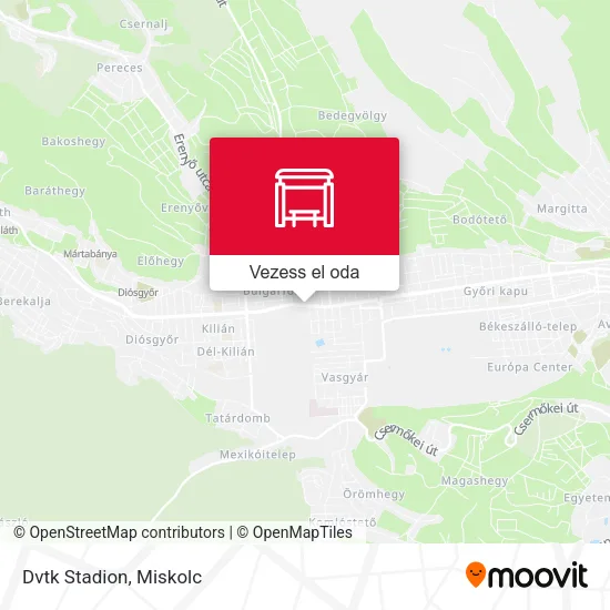 Dvtk Stadion térkép