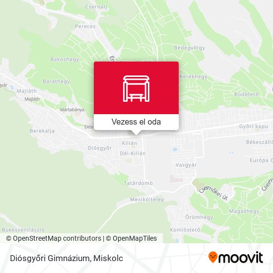 Diósgyőri Gimnázium térkép