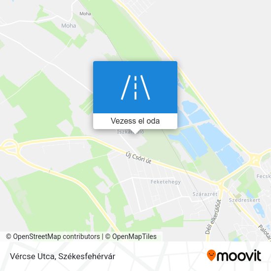 Vércse Utca térkép