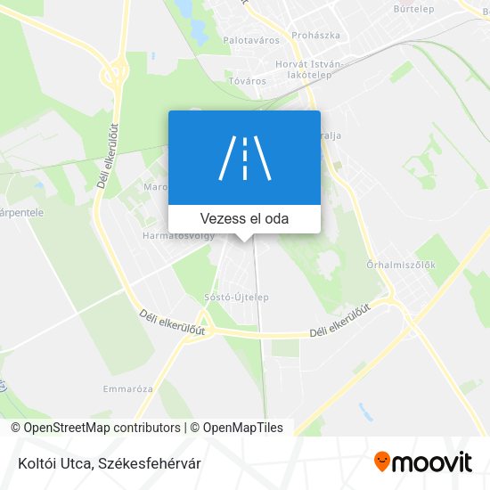 Koltói Utca térkép