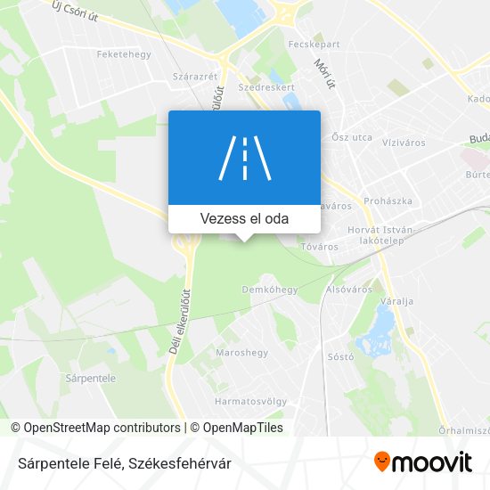 Sárpentele Felé térkép