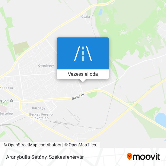 Aranybulla Sétány térkép