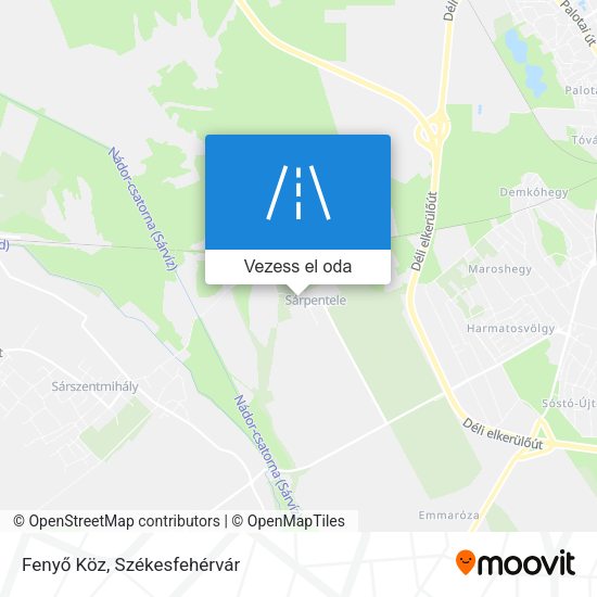 Fenyő Köz térkép