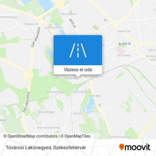Tóvárosi Lakónegyed térkép