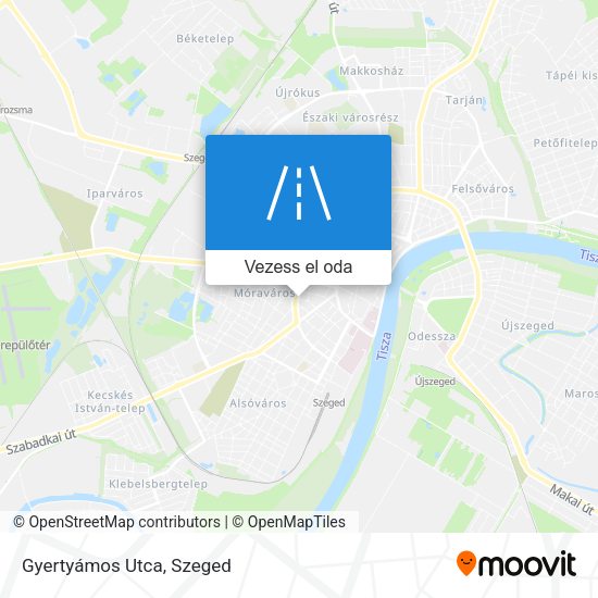 Gyertyámos Utca térkép