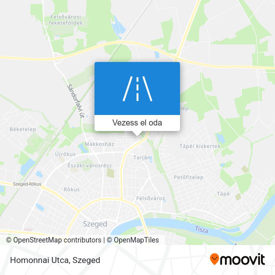 Homonnai Utca térkép