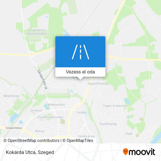 Kokárda Utca térkép
