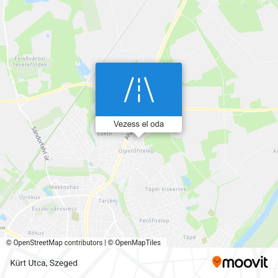 Kürt Utca térkép